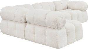 Ames Cream Boucle Fabric Modular Sectional 611Cream-Sec4A Meridian Furniture