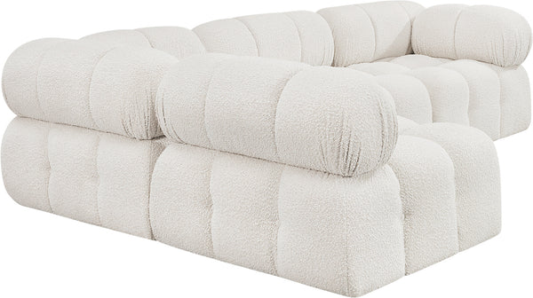 Ames Cream Boucle Fabric Modular Sectional 611Cream-Sec4A Meridian Furniture