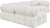 Ames Cream Boucle Fabric Modular Sectional 611Cream-Sec4A Meridian Furniture