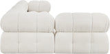 Ames Cream Boucle Fabric Modular Sectional 611Cream-Sec4A Meridian Furniture