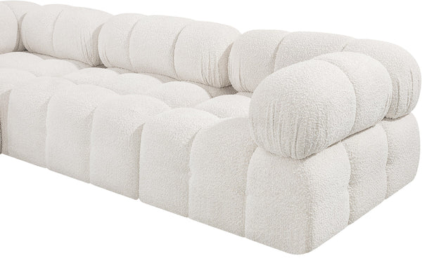 Ames Cream Boucle Fabric Modular Sectional 611Cream-Sec4A Meridian Furniture