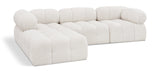 Ames Cream Boucle Fabric Modular Sectional 611Cream-Sec4B Meridian Furniture