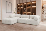 Ames Cream Boucle Fabric Modular Sectional 611Cream-Sec4B Meridian Furniture