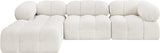 Ames Cream Boucle Fabric Modular Sectional 611Cream-Sec4B Meridian Furniture