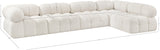 Ames Cream Boucle Fabric Modular Sectional 611Cream-Sec5A Meridian Furniture