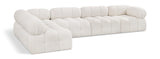 Ames Cream Boucle Fabric Modular Sectional 611Cream-Sec5A Meridian Furniture