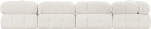 Ames Cream Boucle Fabric Modular Sectional 611Cream-Sec5A Meridian Furniture