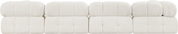 Ames Cream Boucle Fabric Modular Sectional 611Cream-Sec5A Meridian Furniture