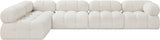 Ames Cream Boucle Fabric Modular Sectional 611Cream-Sec5A Meridian Furniture