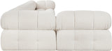 Ames Cream Boucle Fabric Modular Sectional 611Cream-Sec5A Meridian Furniture