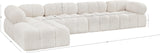 Ames Cream Boucle Fabric Modular Sectional 611Cream-Sec5B Meridian Furniture