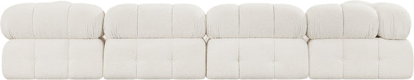 Ames Cream Boucle Fabric Modular Sectional 611Cream-Sec5B Meridian Furniture