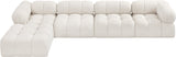 Ames Cream Boucle Fabric Modular Sectional 611Cream-Sec5B Meridian Furniture