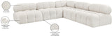 Ames Cream Boucle Fabric Modular Sectional 611Cream-Sec5C Meridian Furniture