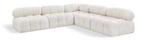 Ames Cream Boucle Fabric Modular Sectional 611Cream-Sec5C Meridian Furniture