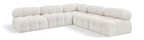 Ames Cream Boucle Fabric Modular Sectional 611Cream-Sec5C Meridian Furniture