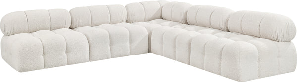 Ames Cream Boucle Fabric Modular Sectional 611Cream-Sec5C Meridian Furniture