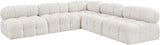 Ames Cream Boucle Fabric Modular Sectional 611Cream-Sec5C Meridian Furniture