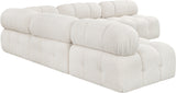 Ames Cream Boucle Fabric Modular Sectional 611Cream-Sec5C Meridian Furniture