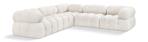 Ames Cream Boucle Fabric Modular Sectional 611Cream-Sec5D Meridian Furniture