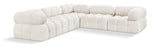 Ames Cream Boucle Fabric Modular Sectional 611Cream-Sec5D Meridian Furniture