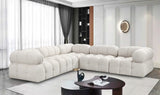 Ames Cream Boucle Fabric Modular Sectional 611Cream-Sec5D Meridian Furniture