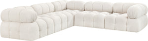 Ames Cream Boucle Fabric Modular Sectional 611Cream-Sec5D Meridian Furniture