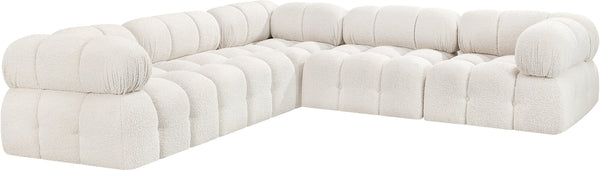 Ames Cream Boucle Fabric Modular Sectional 611Cream-Sec5D Meridian Furniture