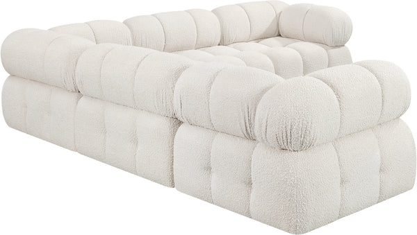 Ames Cream Boucle Fabric Modular Sectional 611Cream-Sec5D Meridian Furniture