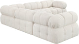 Ames Cream Boucle Fabric Modular Sectional 611Cream-Sec5D Meridian Furniture