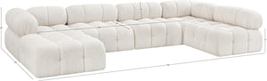 Ames Cream Boucle Fabric Modular Sectional 611Cream-Sec6A Meridian Furniture