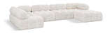 Ames Cream Boucle Fabric Modular Sectional 611Cream-Sec6A Meridian Furniture