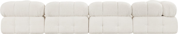 Ames Cream Boucle Fabric Modular Sectional 611Cream-Sec6A Meridian Furniture