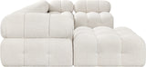 Ames Cream Boucle Fabric Modular Sectional 611Cream-Sec6A Meridian Furniture