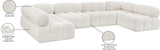 Ames Cream Boucle Fabric Modular Sectional 611Cream-Sec6B Meridian Furniture