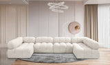 Ames Cream Boucle Fabric Modular Sectional 611Cream-Sec6B Meridian Furniture