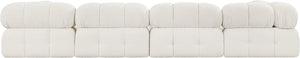 Ames Cream Boucle Fabric Modular Sectional 611Cream-Sec6B Meridian Furniture