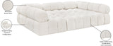 Ames Cream Boucle Fabric Modular Sectional 611Cream-Sec6C Meridian Furniture