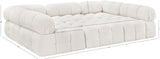 Ames Cream Boucle Fabric Modular Sectional 611Cream-Sec6C Meridian Furniture