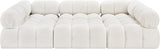 Ames Cream Boucle Fabric Modular Sectional 611Cream-Sec6C Meridian Furniture