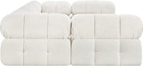 Ames Cream Boucle Fabric Modular Sectional 611Cream-Sec6C Meridian Furniture