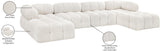 Ames Cream Boucle Fabric Modular Sectional 611Cream-Sec6D Meridian Furniture