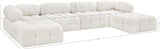 Ames Cream Boucle Fabric Modular Sectional 611Cream-Sec6D Meridian Furniture