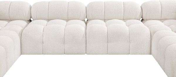 Ames Cream Boucle Fabric Modular Sectional 611Cream-Sec6D Meridian Furniture