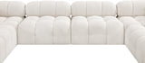 Ames Cream Boucle Fabric Modular Sectional 611Cream-Sec6D Meridian Furniture