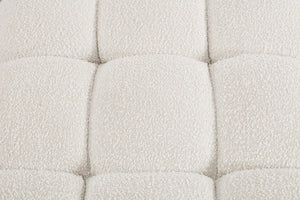 Ames Cream Boucle Fabric Modular Sectional 611Cream-Sec6D Meridian Furniture