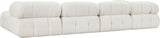 Ames Cream Boucle Fabric Modular Sectional 611Cream-Sec6D Meridian Furniture