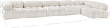 Ames Cream Boucle Fabric Modular Sectional 611Cream-Sec6E Meridian Furniture