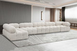 Ames Cream Boucle Fabric Modular Sectional 611Cream-Sec6E Meridian Furniture