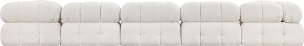 Ames Cream Boucle Fabric Modular Sectional 611Cream-Sec6E Meridian Furniture